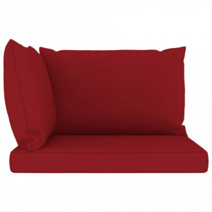 Perne pentru canapea din paleți, 3 buc., roșu vin, textil - Img 3