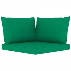 Perne pentru canapea din paleți, 3 buc., verde, textil - Img 2