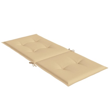 Perne scaun cu spătar înalt 2 buc. melanj bej 120x50x4cm textil - Img 8