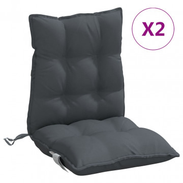 Perne scaun cu spătar mic, 2 buc., antracit, textil oxford - Img 2