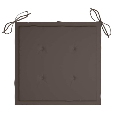 Perne scaune grădină 4 buc. gri taupe 40x40x3cm țesătură Oxford - Img 4