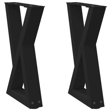 Picioare măsuță de cafea 2 buc Negru 28x(42-43,3) cm Oțel - Img 2