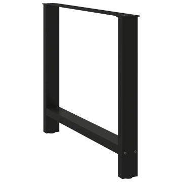 Picioare măsuță de cafea Negru 2 buc 100x(72-73) cm Oțel - Img 4