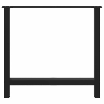 Picioare măsuță de cafea Negru 2 buc 80x(72-73) cm Oțel - Img 8