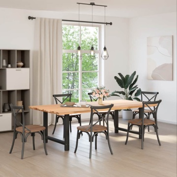 Picioare măsuță de cafea Negru 2 buc 90x(72-73) cm Oțel - Img 2