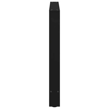 Picioare măsuță de cafea Negru 2 buc 90x(72-73) cm Oțel - Img 5