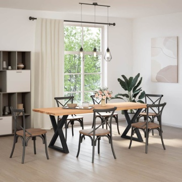Picioare pentru masă 2 buc Negru 80x(72-73,3) cm Oțel - Img 3