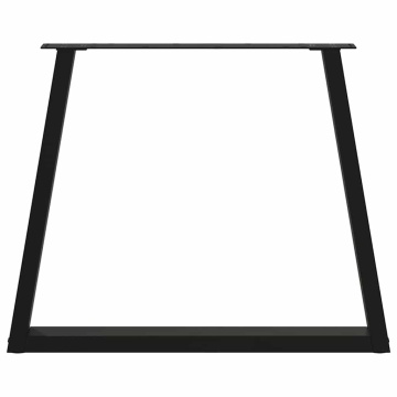 Picioare pentru masă în formă de V 2 buc Negru Oțel - Img 8