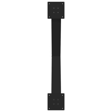 Picioare pentru masă în formă X 2 buc Negru 90x(72-73) cm Oțel - Img 6