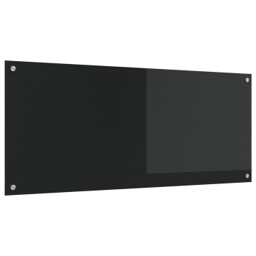 Placă de Bază pentru Bucătărie Neagră 120x50x0,6 cm din Sticlă Temperată - Img 2