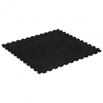 Placă de podea din cauciuc, negru, 12 mm, 100x100 cm - Img 2