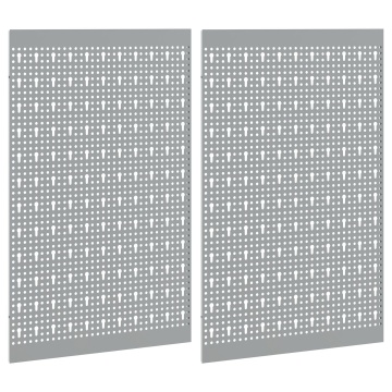 Plăci de fixare 2 buc cu 8 Accesorii Gri 50x80 cm Oțel - Img 4