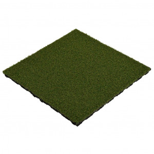 Plăci de iarbă artificială, 4 buc., 50x50x2,5 cm cm, cauciuc - Img 4