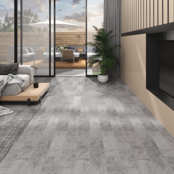 Plăci de pardoseală autoadezive, gri beton, 5,02 m², PVC, 2 mm - Img 1