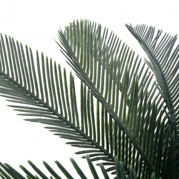 Plantă artificială palmier cycas cu ghiveci, verde, 125 cm - Img 2