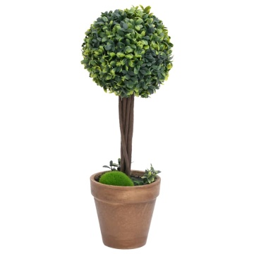 Plante artificiale cimișir cu ghiveci 2 buc. verde 56 cm minge - Img 2