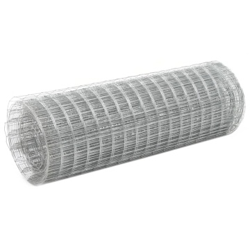 Plasă de sârmă găini, argintiu, 10 x 0,5 m, oțel galvanizat - Img 1