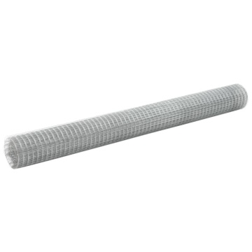 Plasă de sârmă găini, argintiu, 25 x 1,5 m, oțel galvanizat - Img 1