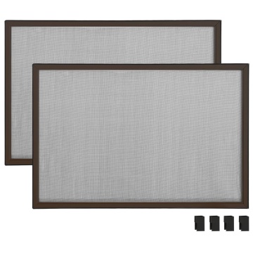 Plasă insecte extensibilă pentru ferestre, maro, (75-143)x50 cm - Img 8