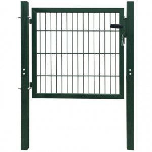 Poartă 2D pentru gard (simplă) 106 x 130 cm, verde - Img 1