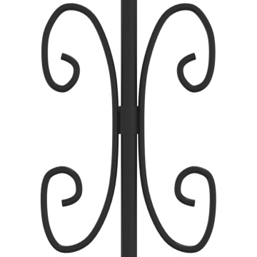 Poartă gard cu vârf negru 103x200 cm oțel vopsit electrostatic - Img 6
