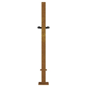 Poartă pentru grădină, 105x105 cm, oțel corten, model bambus - Img 8