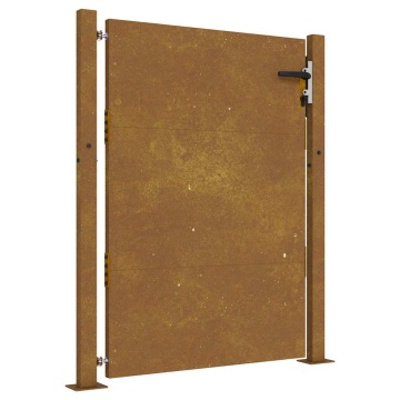 Poartă pentru grădină, 105x155 cm, oțel corten - Img 2