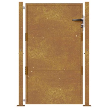 Poartă pentru grădină, 105x155 cm, oțel corten - Img 4