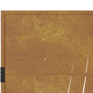 Poartă pentru grădină, 105x180 cm, oțel corten, model iarbă - Img 7