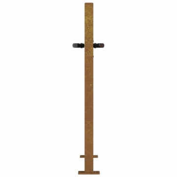 Poartă pentru grădină, 105x80 cm, oțel corten, model bambus - Img 5