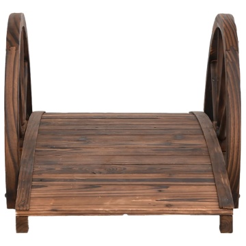 Pod de grădină jumătate de roată 99x50x38 cm lemn masiv brad - Img 4