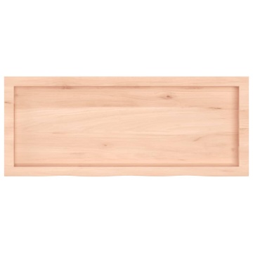Poliță de perete, 100x40x(2-4)cm, lemn masiv de stejar netratat - Img 4
