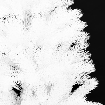 Pom de Crăciun artificial, ace cu aspect natural, alb, 120 cm - Img 4