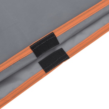 Poncho ploaie cu glugă design 2 în 1 gri/portocaliu 223x145 cm - Img 6