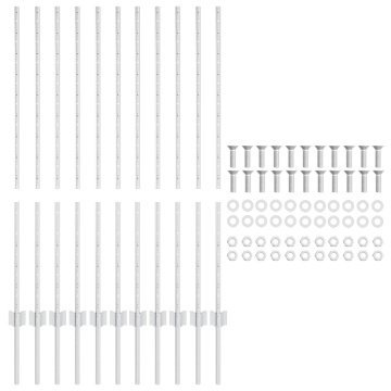 Posturi de gard 22 pcs U-Channel 120 cm Oțel galvanizat - Img 4