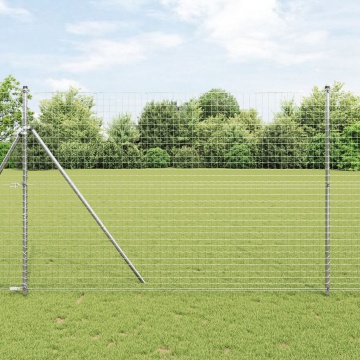 Posturi de gard 7 buc Ø32 mm 210 cm Oțel galvanizat - Img 1