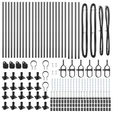 Posturi de gard Set de 26 Gri Beton, Metal 3.2 x 3.2 x 70 cm - Img 4