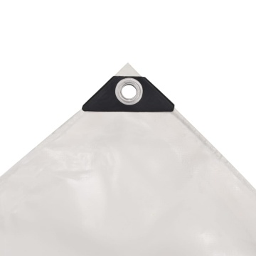 Prelată 650 g/m² 4 x 7 m Alb - Img 4