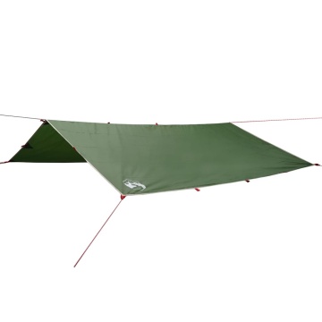 Prelată de camping, verde, 360x294 cm, impermeabilă - Img 2