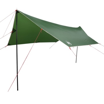 Prelată de camping, verde, 460x305x210 cm, impermeabilă - Img 2