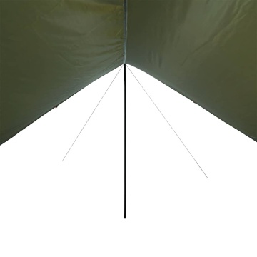 Prelată de camping verde măsliniu, 462x306x211 cm, impermeabilă - Img 5