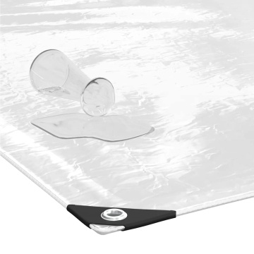 Prelata transparenta cu ochiuri 4x8 m PVC - Img 4