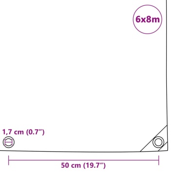 Prelată, verde, 6 x 8 m, 650 g/m² - Img 5