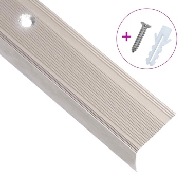 Profile trepte în formă de L, 15 buc. șampanie 100 cm aluminiu - Img 3