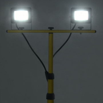 Proiector cu LED și trepied, 2x10 W, alb rece - Img 2