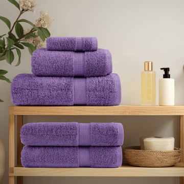 Prosoape de mâini premium SOLUND 10buc. violet 50x100 cm 600gsm - Img 3