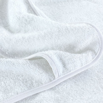 Prosoape de plajă, 4 buc., alb, 60x135 cm, textil 400 GSM - Img 5