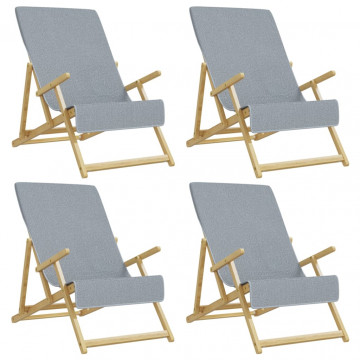 Prosoape de plajă, 4 buc., gri, 60x135 cm, textil 400 GSM - Img 2