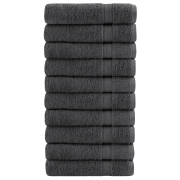Prosoape duș premium SOLUND 10 buc antracit 70x140cm 600gsm - Img 1