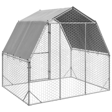 Pui de găină cu acoperiș 2,5x2x2,25 m oțel galvanizat - Img 8